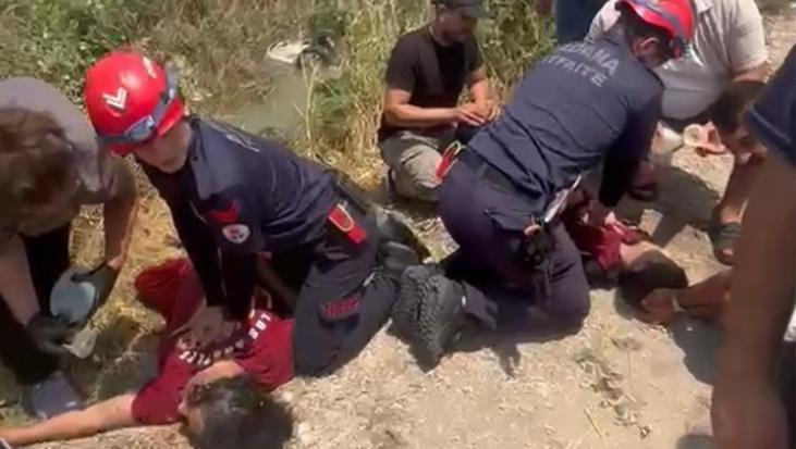 Sulama kanalinda yasam savasi anne ve oglunun duran kalpleri yeniden calistirildi b8J5TEBT